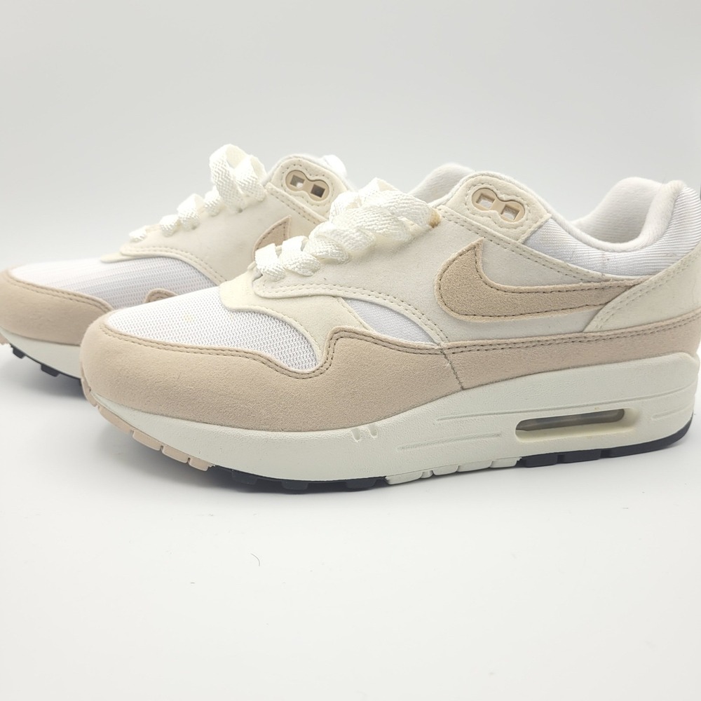 Nike Air Max 1 Sneakers Womens 6.5 Sanddrift Beige DZ2628-101 Suede Mesh - Picture 4 of 11